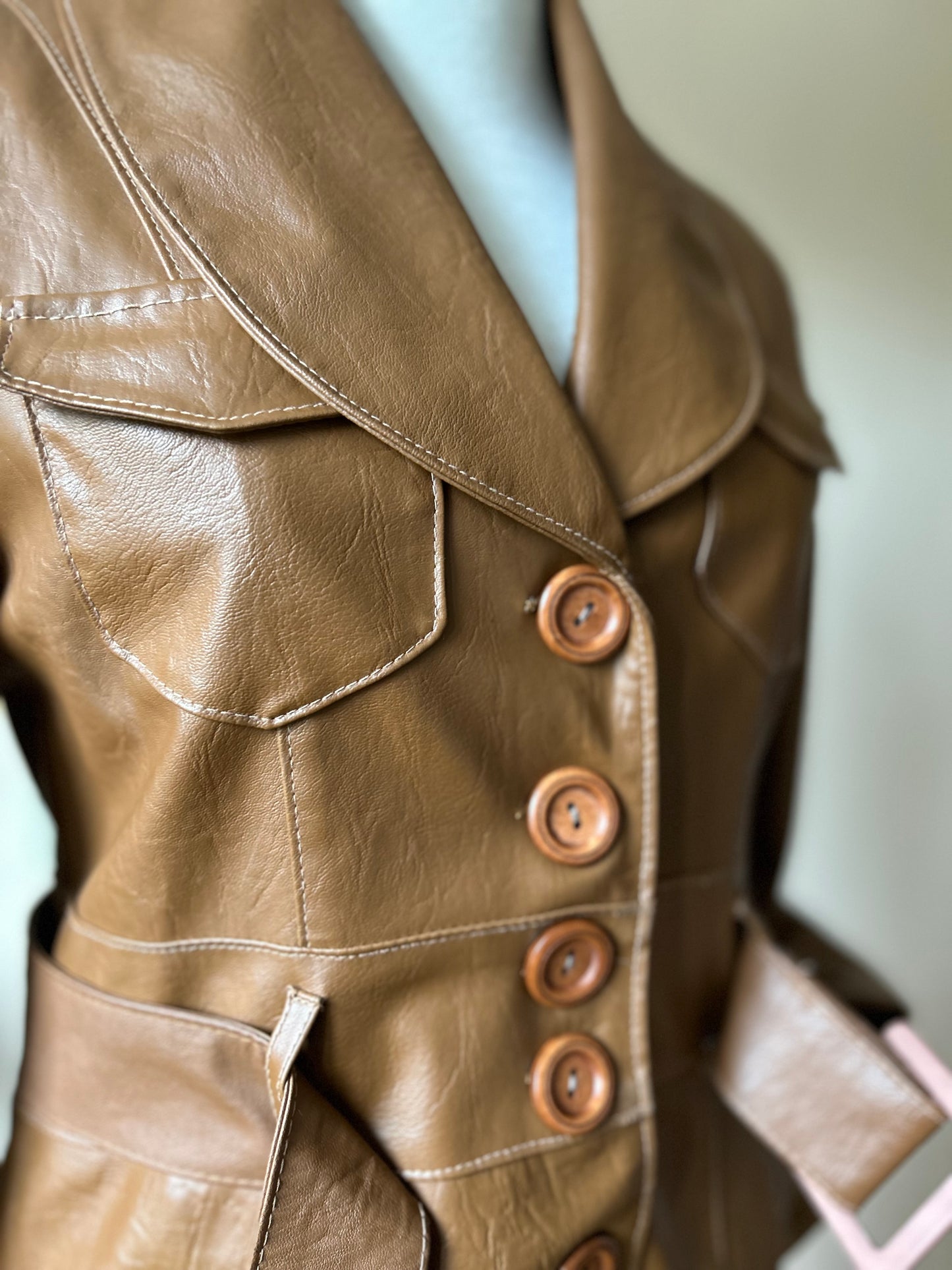 70s vintage belted trench coat