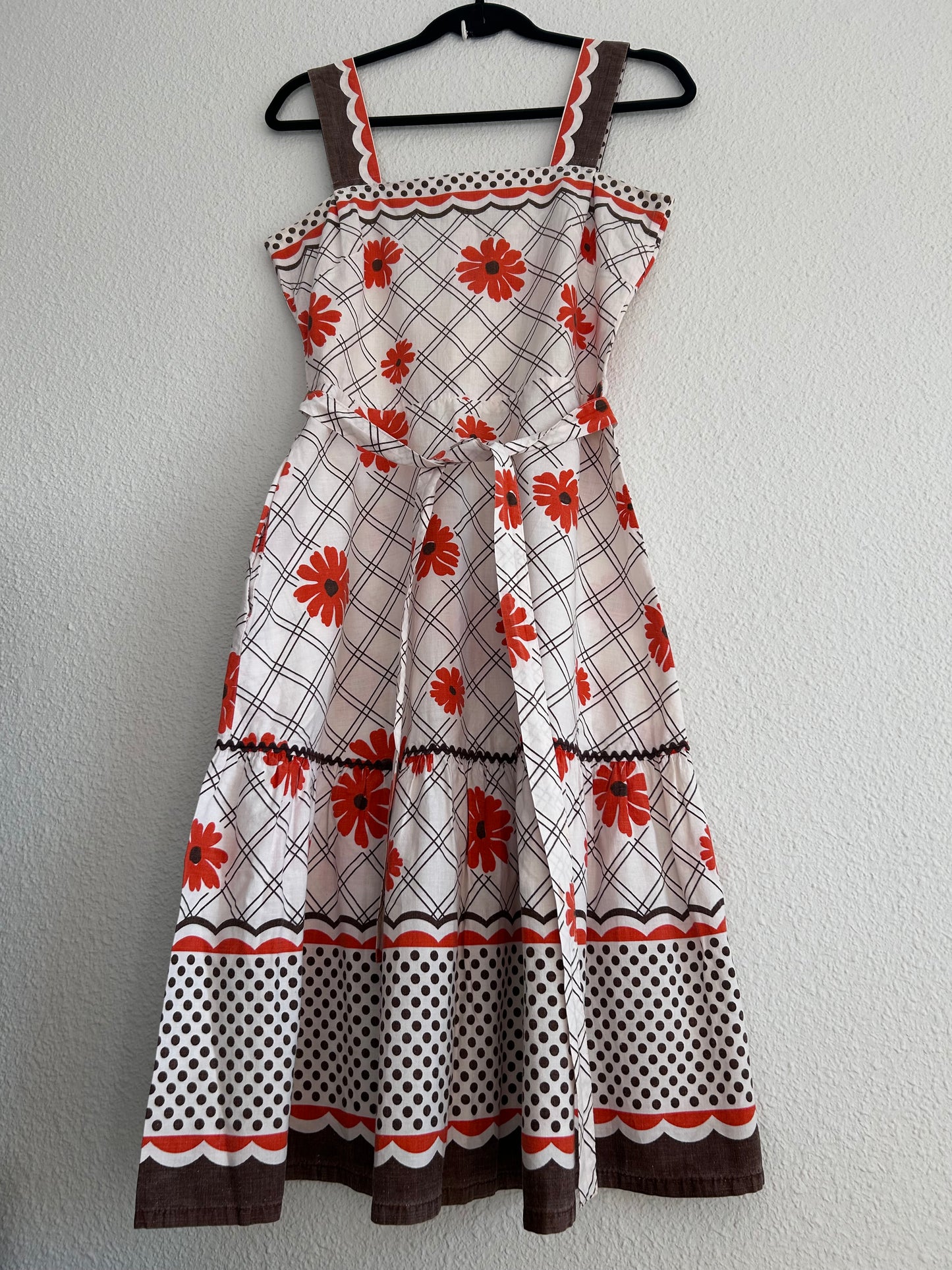 70s floral summer dress