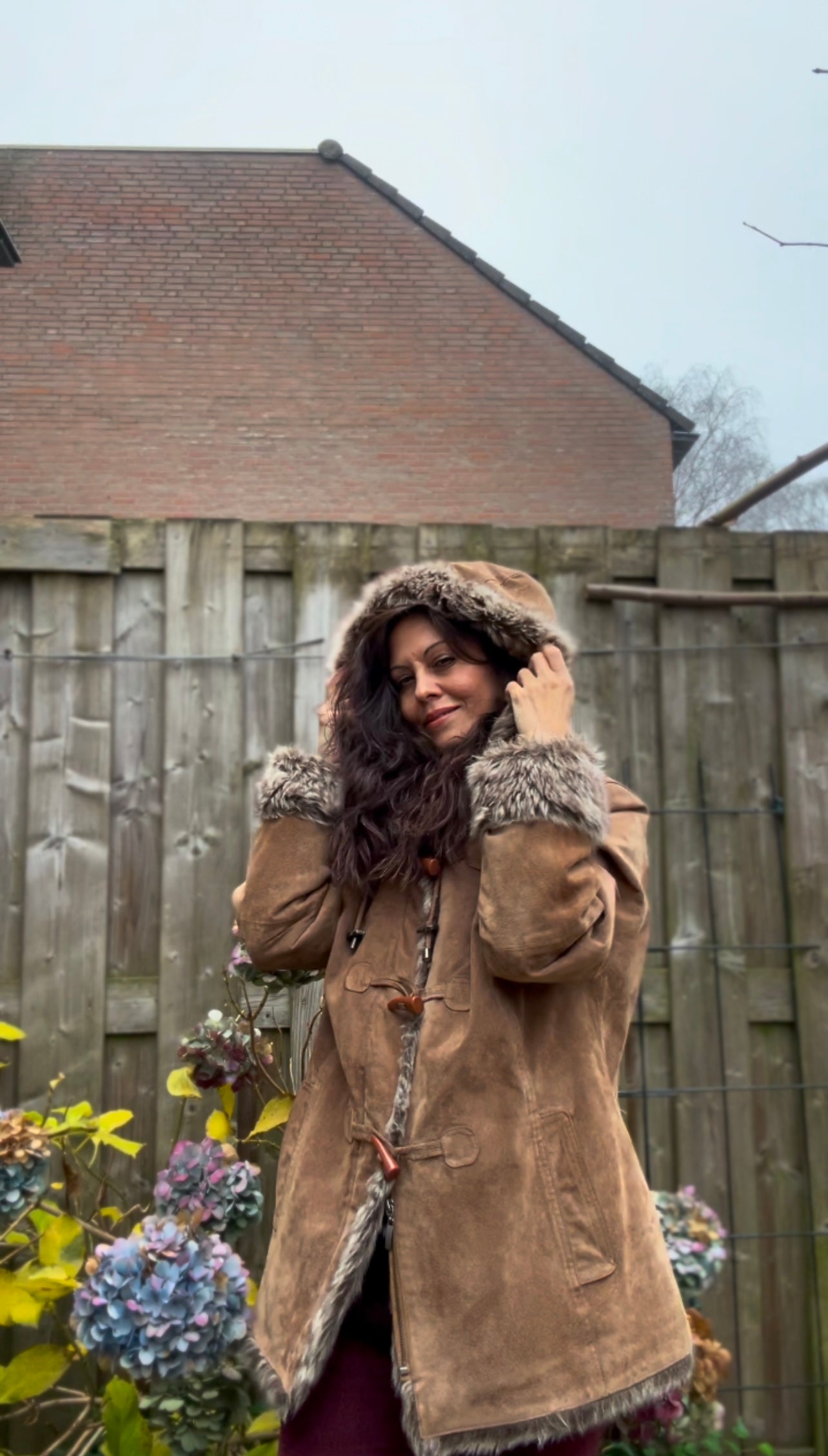 Vintage leather parka