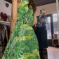 Long belted summer dress