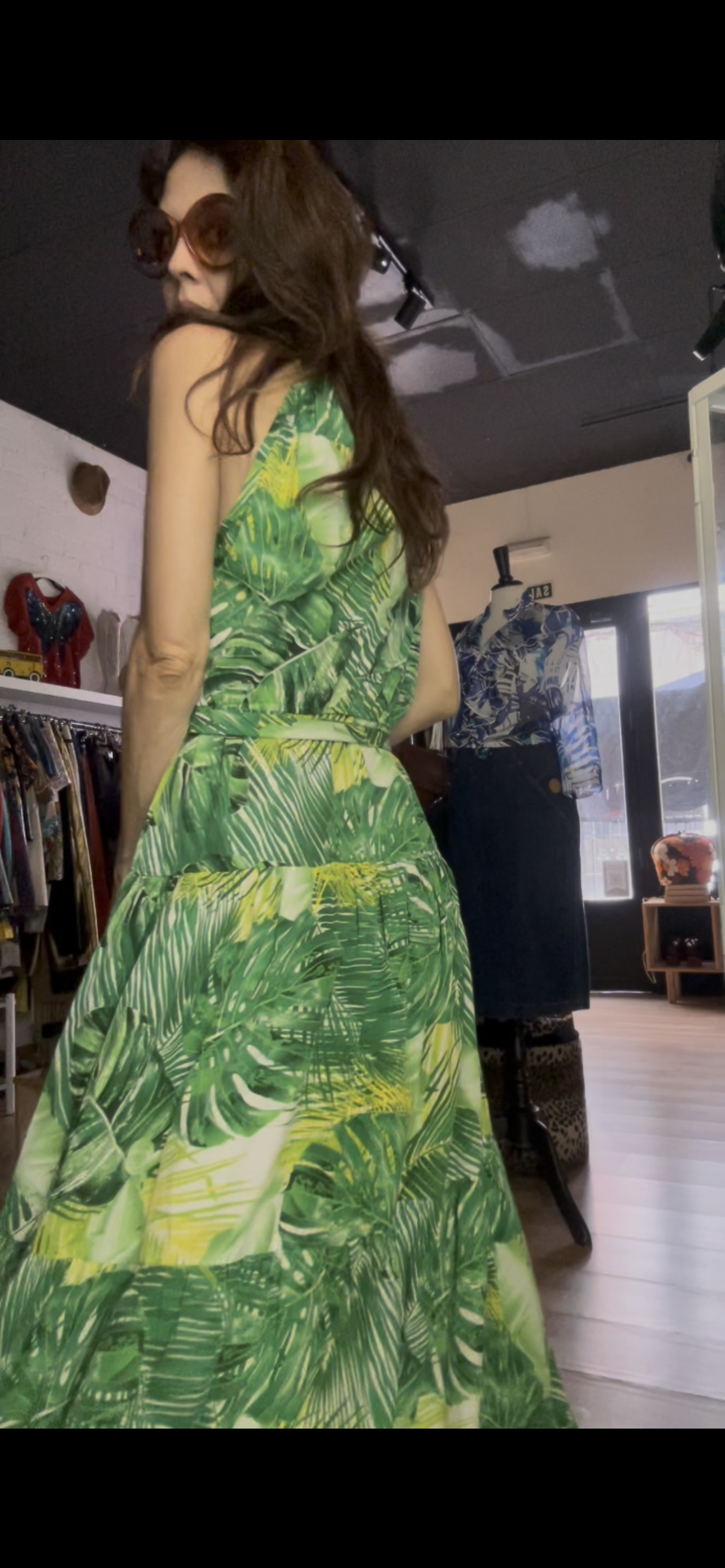 Long belted summer dress