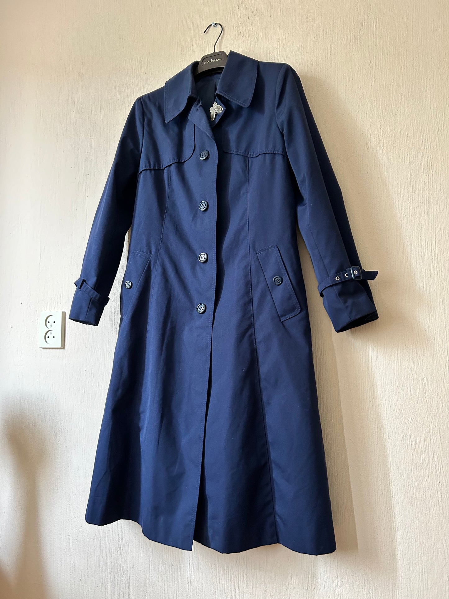 Vintage navy trench-coat 70s