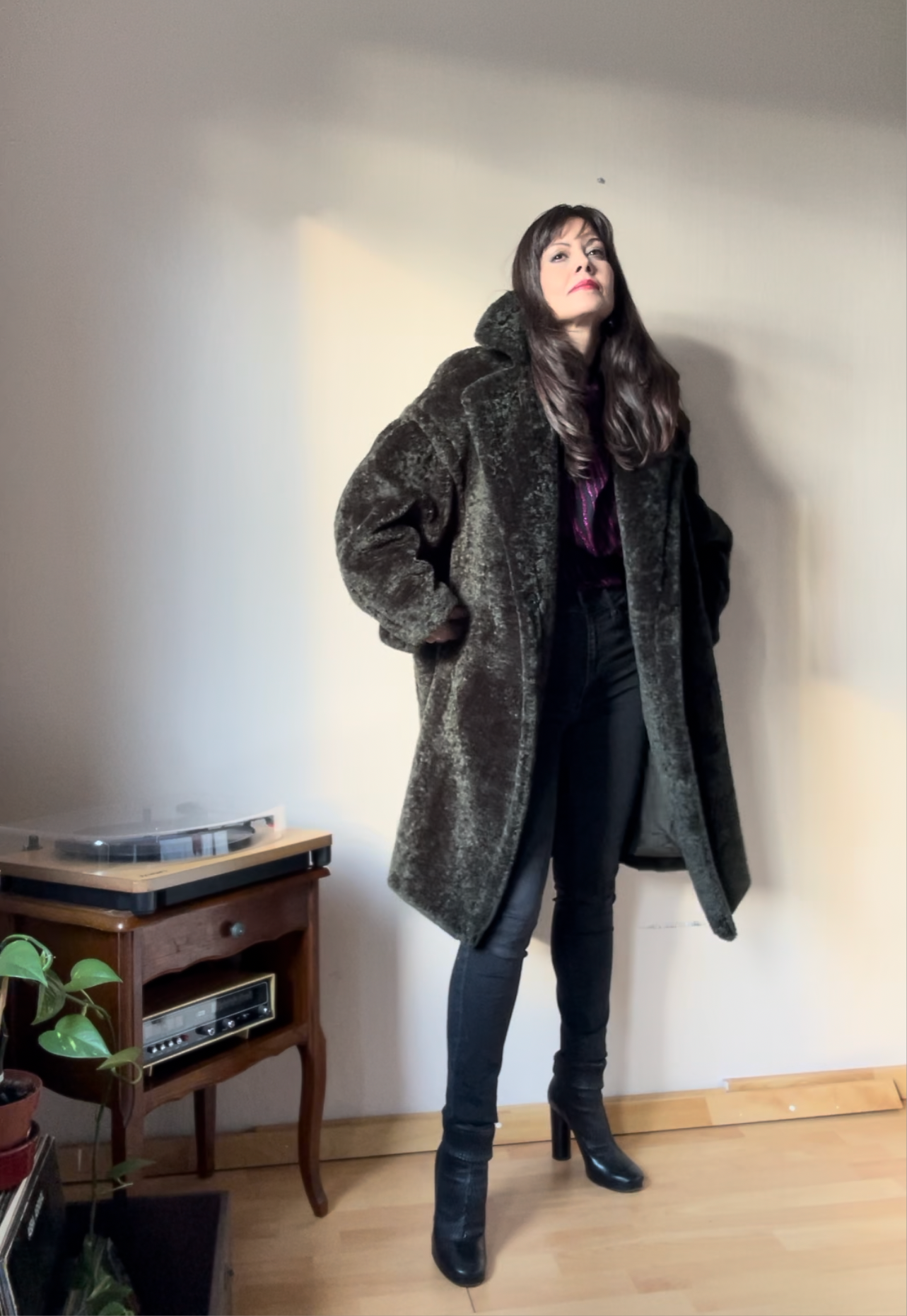 Lauren Vidal teddy coat