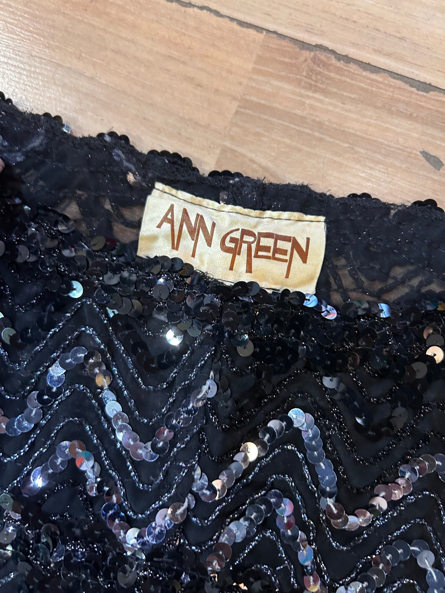 Ann Green full sequin party top