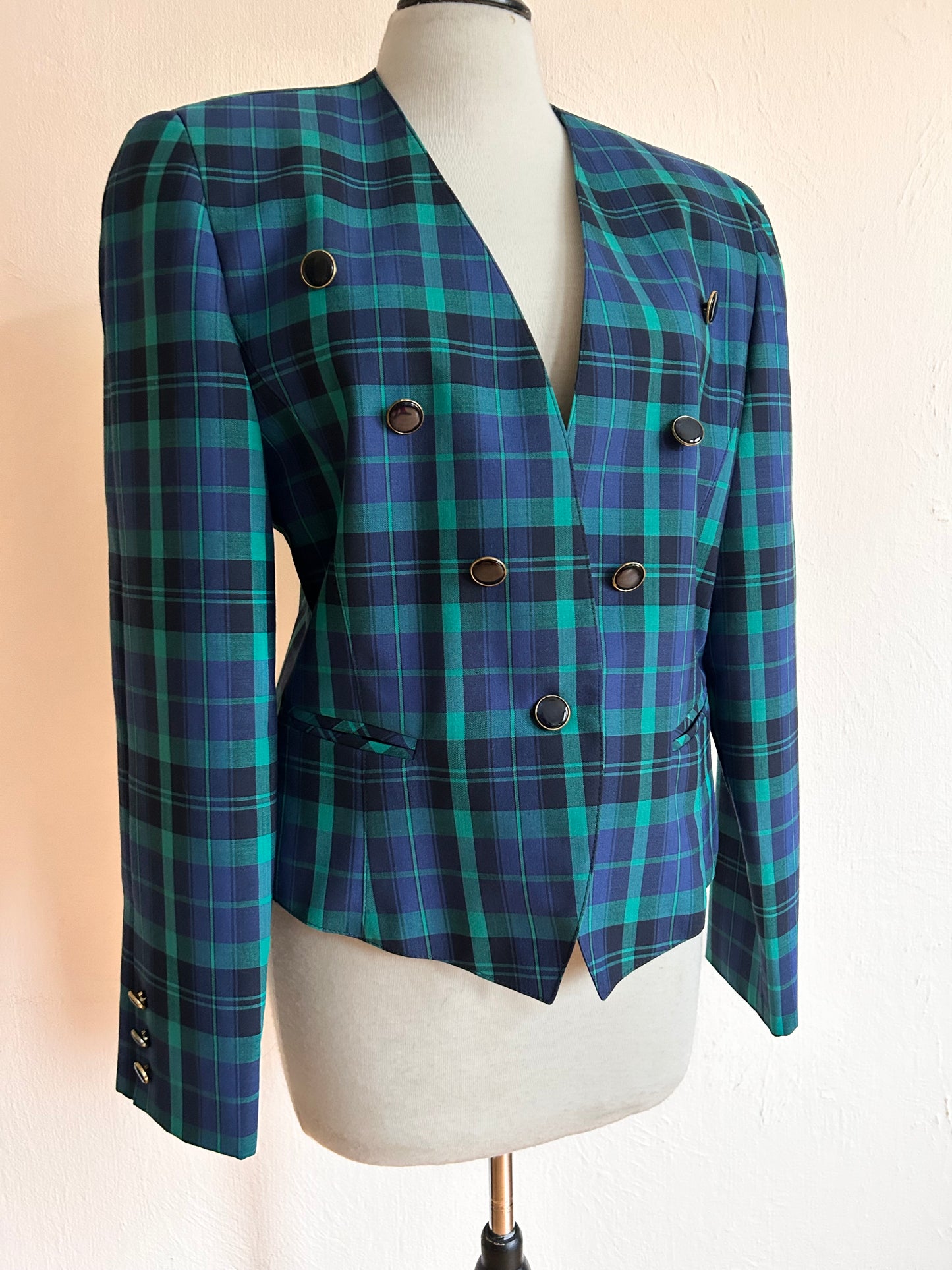 80s vintage wool crop blazer