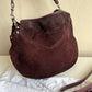 Jimmy Choo burgondy suede shoulder bag