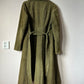 Maxi corduroy belted trench coat