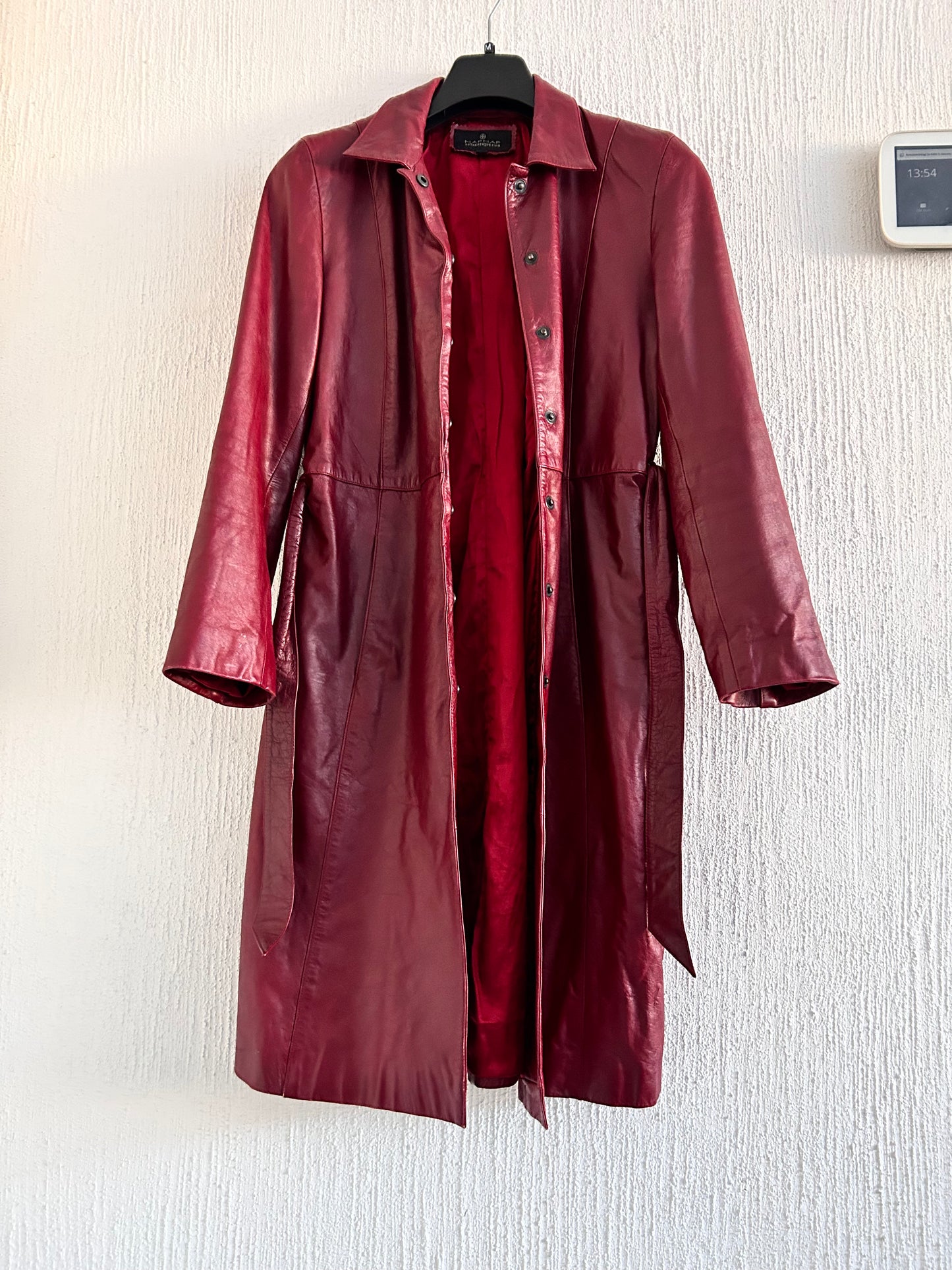 Naf Naf leather trench coat