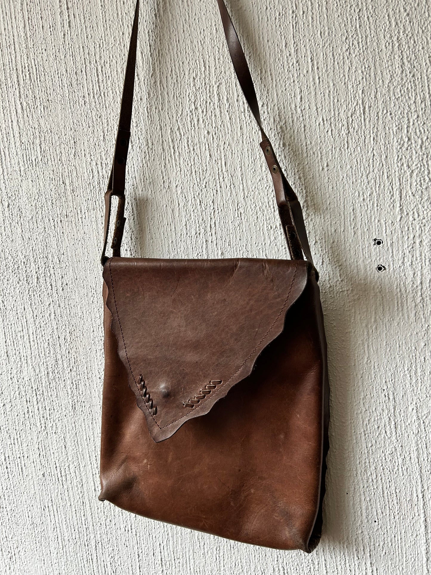 Vintage leather tote bag