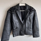 80s leather crop jacket