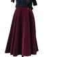 Bordeaux velvet skirt