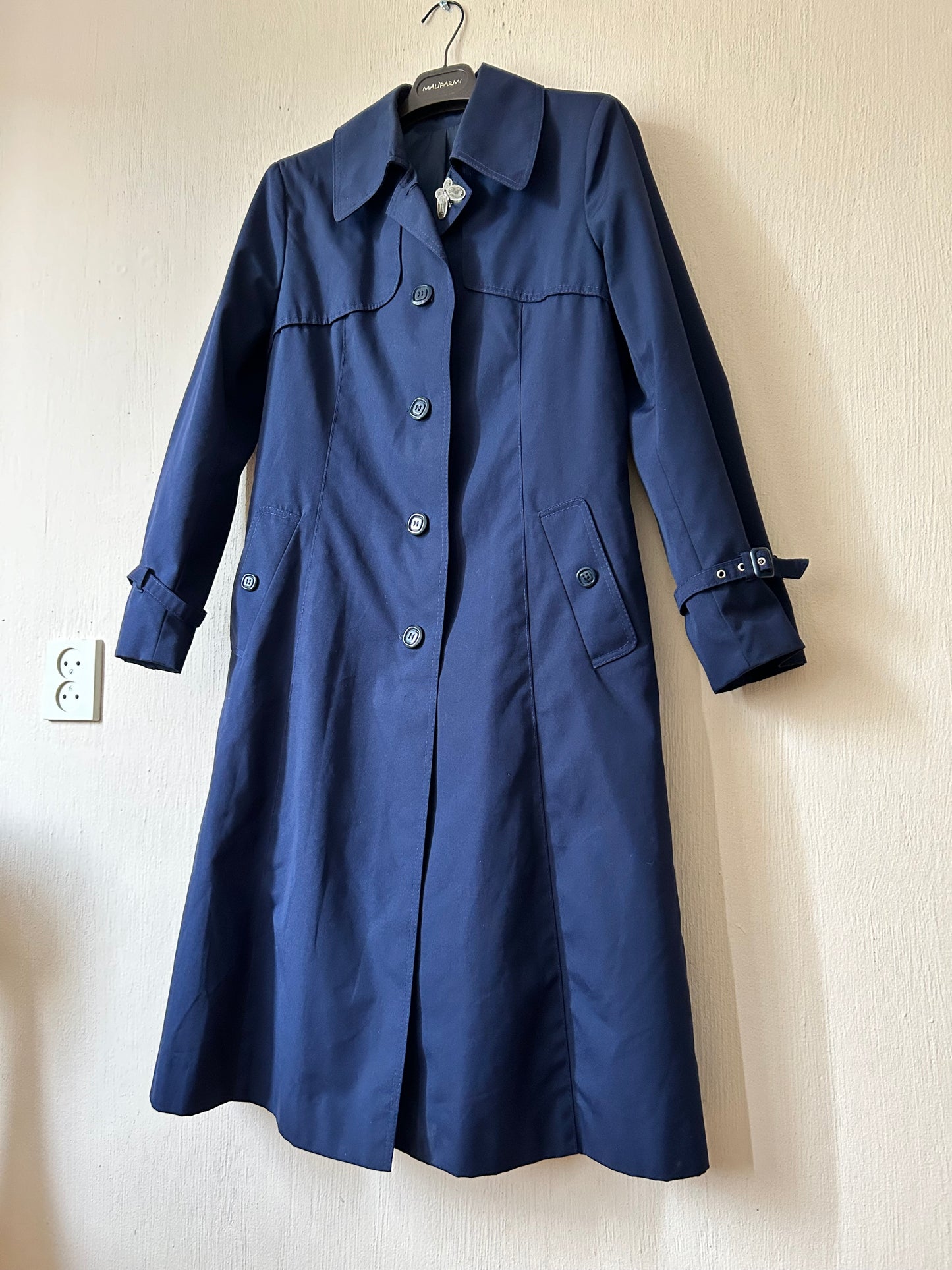 Vintage navy trench-coat 70s