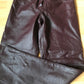 Vintage bordeaux leather pants