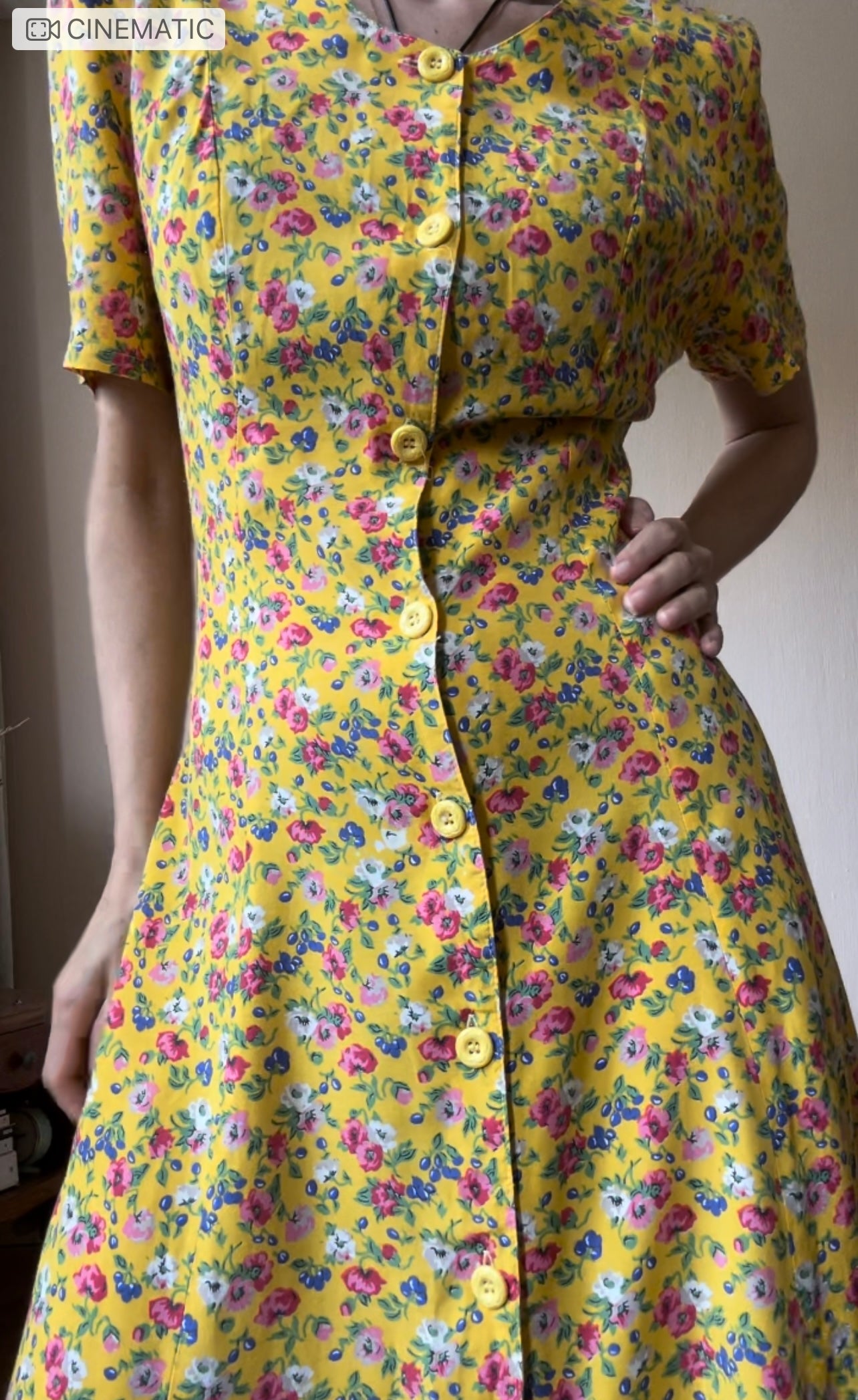 Vintage floral print dress