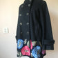 Rossella Carrara 100% Wool Embroidered Double-Breasted Coat