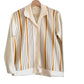 Vintage French Marie Seugnet Striped Knit Jacket / Cardigan (M)