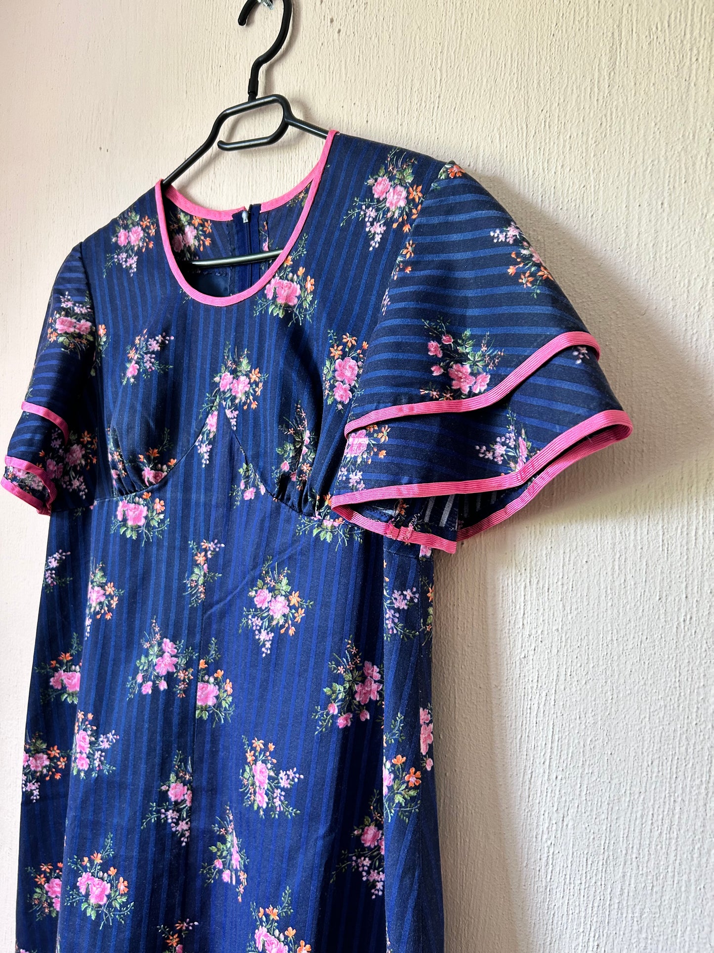 70s flared sleeve maxi dress