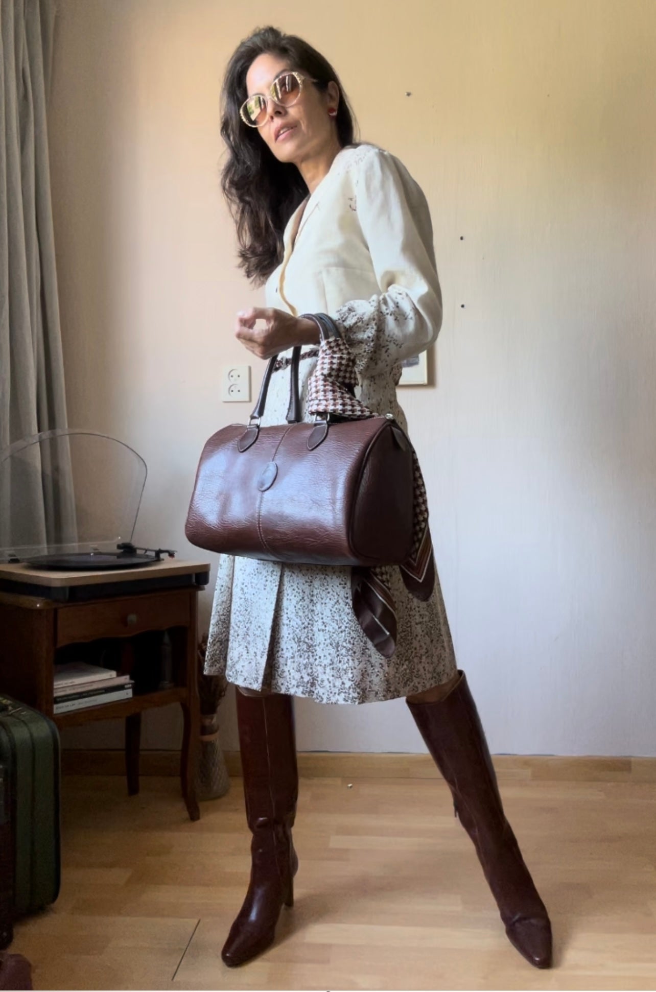 Vintage leather handbag