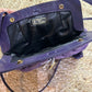 Vintage purple suede clutch