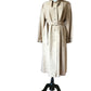 Suede look maxi vintage trenchcoat