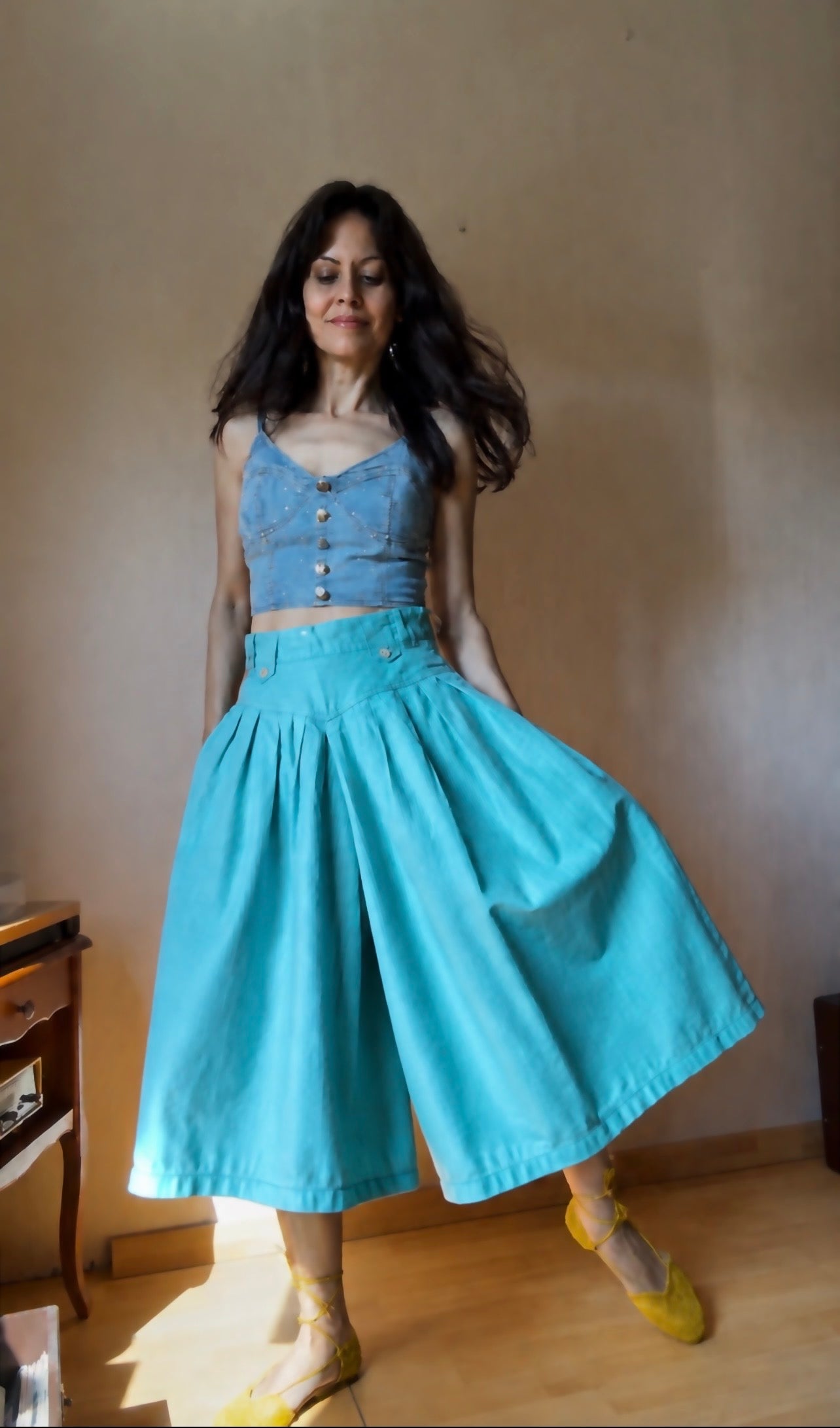 Vintage cotton culotte S