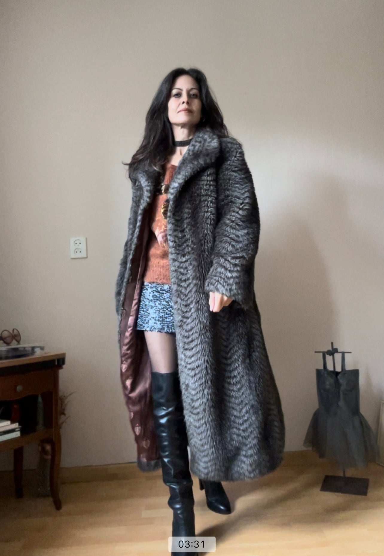 Alpaca Fur vintage coat