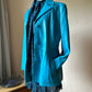 Turquoise leather jacket (XL)