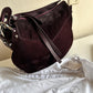 Jimmy Choo burgondy suede shoulder bag