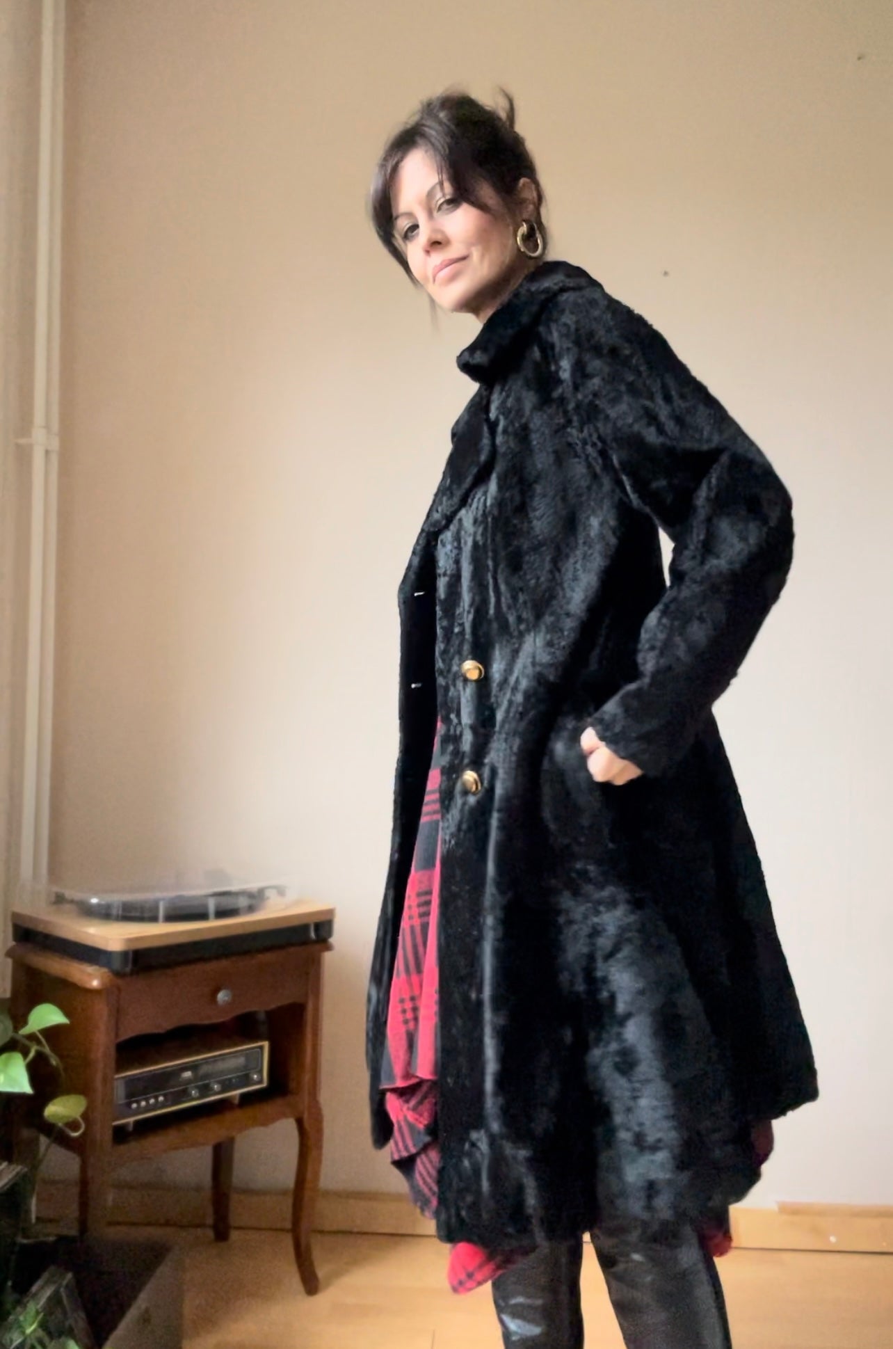 Vintage faux fur coat