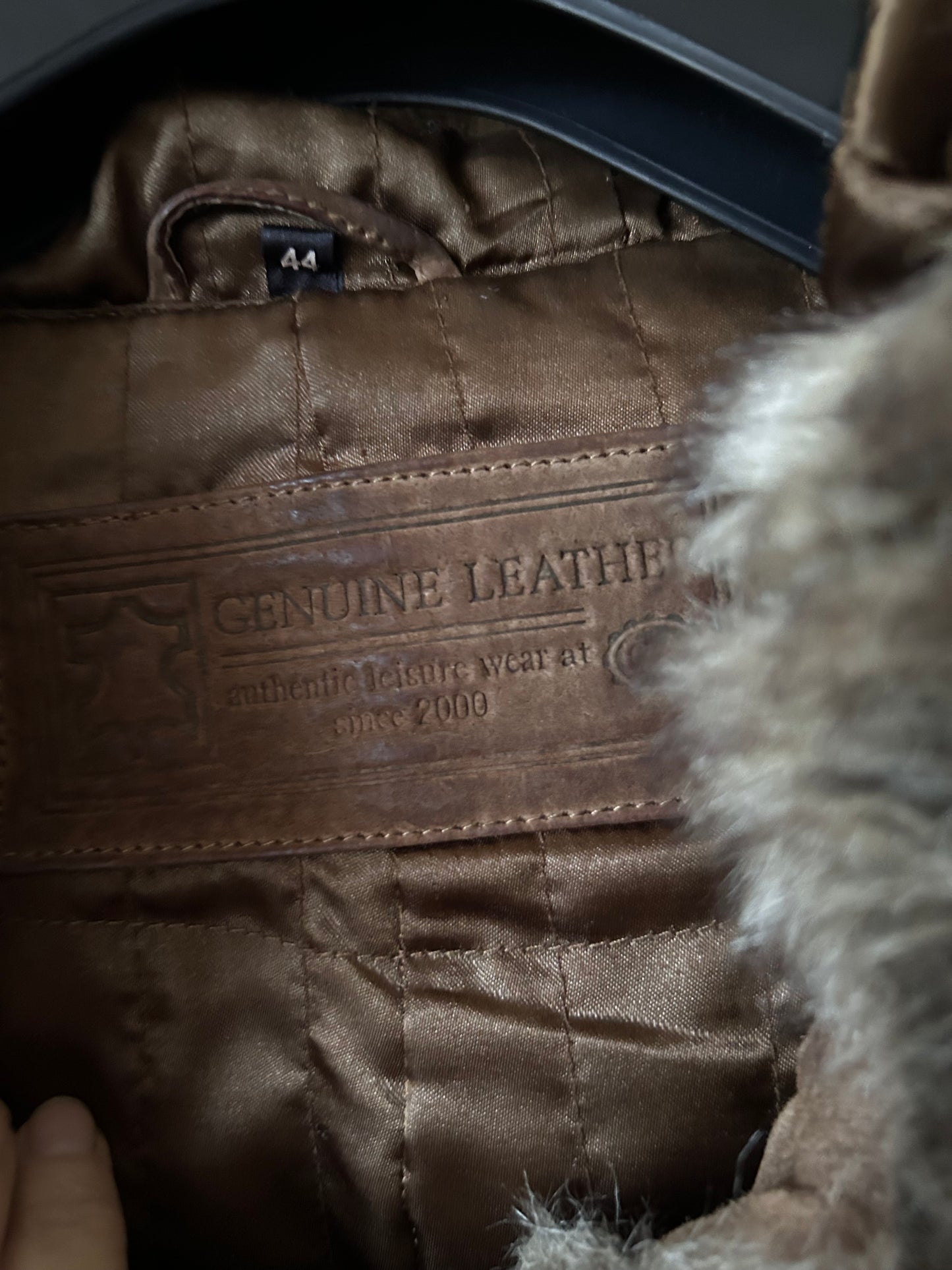 Vintage leather parka