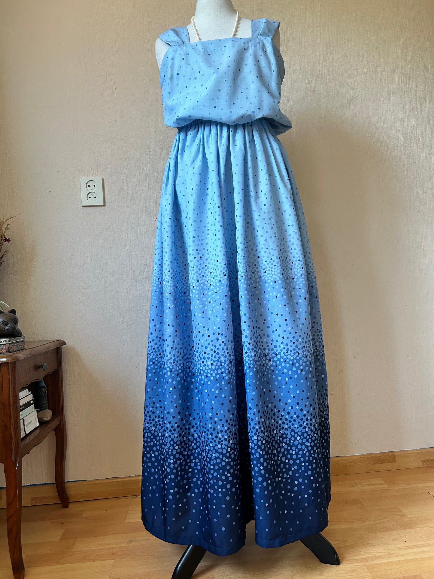 Retro dots summer maxi dress