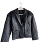80s leather crop jacket