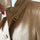 Suede look maxi vintage trenchcoat