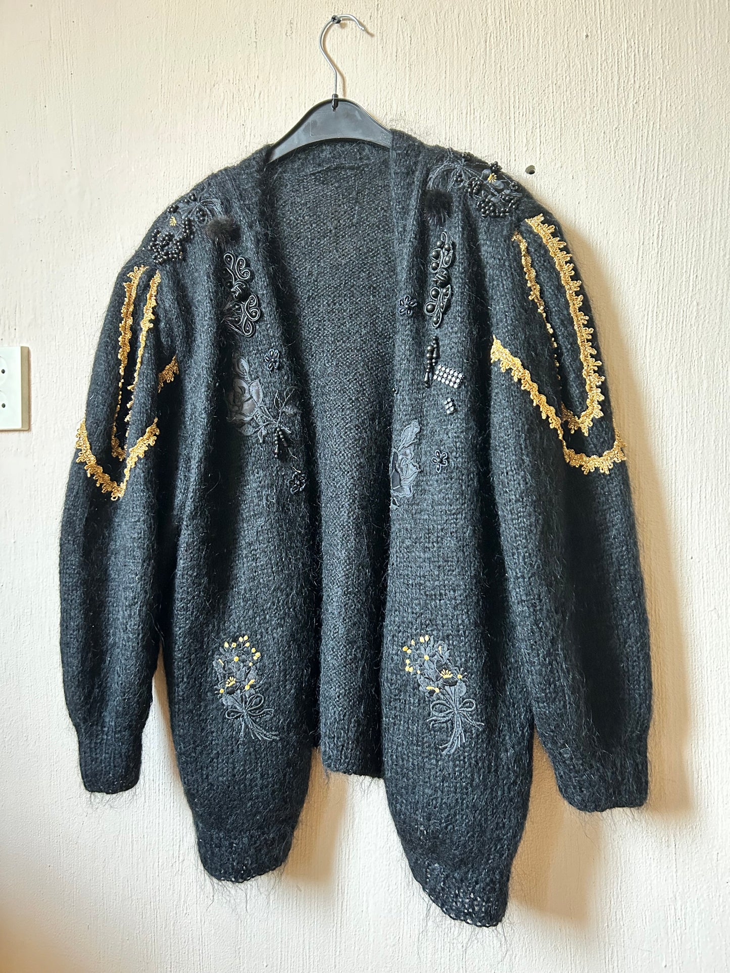 80s Vintage wool cardigan