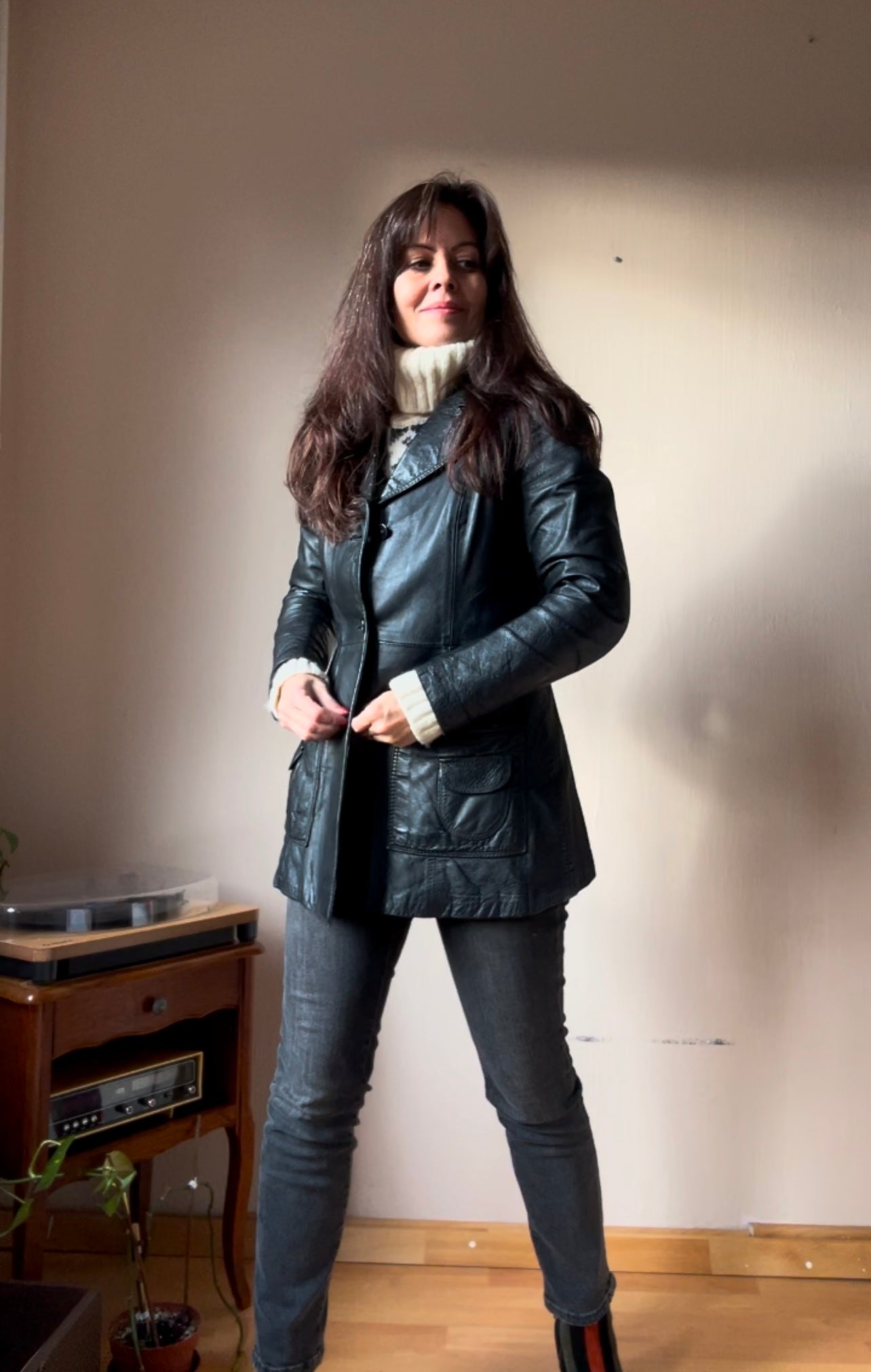 Vintage leather coat