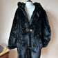 Faux fur hoodie coat L/XL