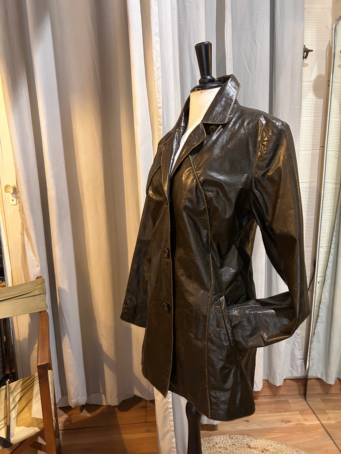 90s Gina Bacconi leather coat