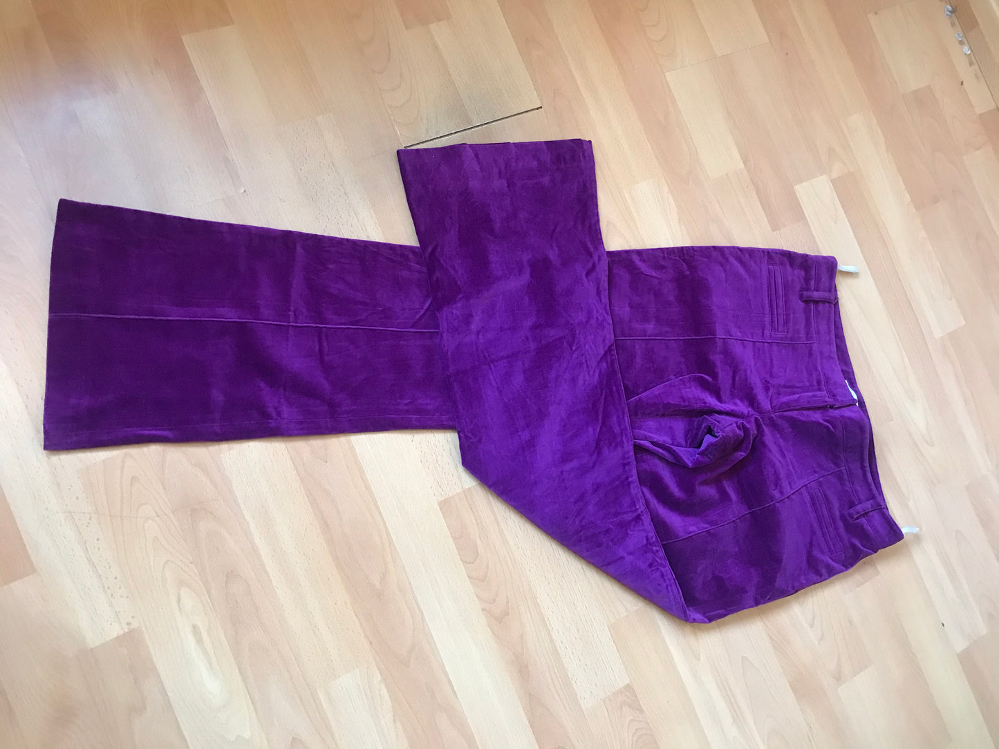 Purple velvet pants (L)