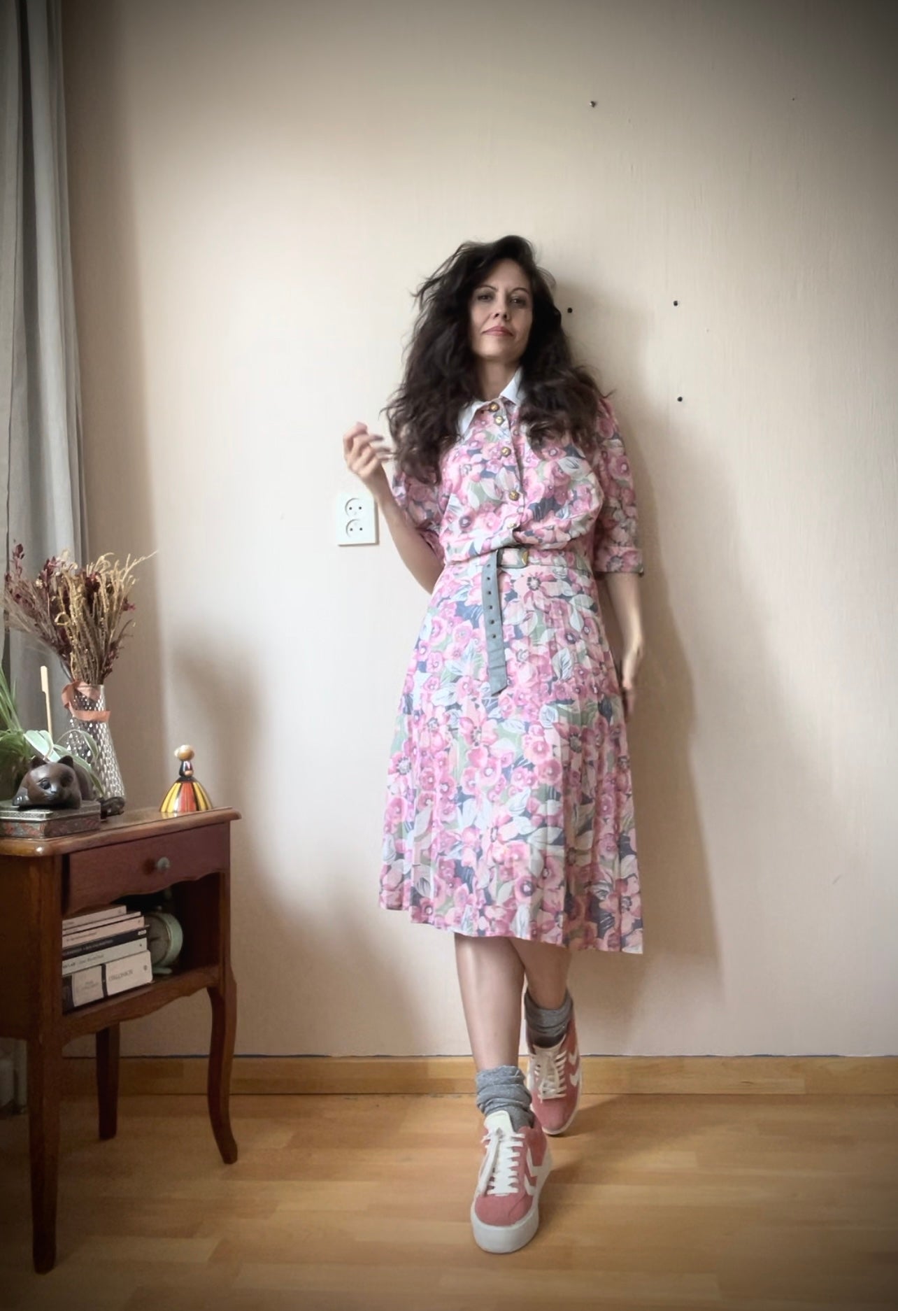 90s Vintage belted dress