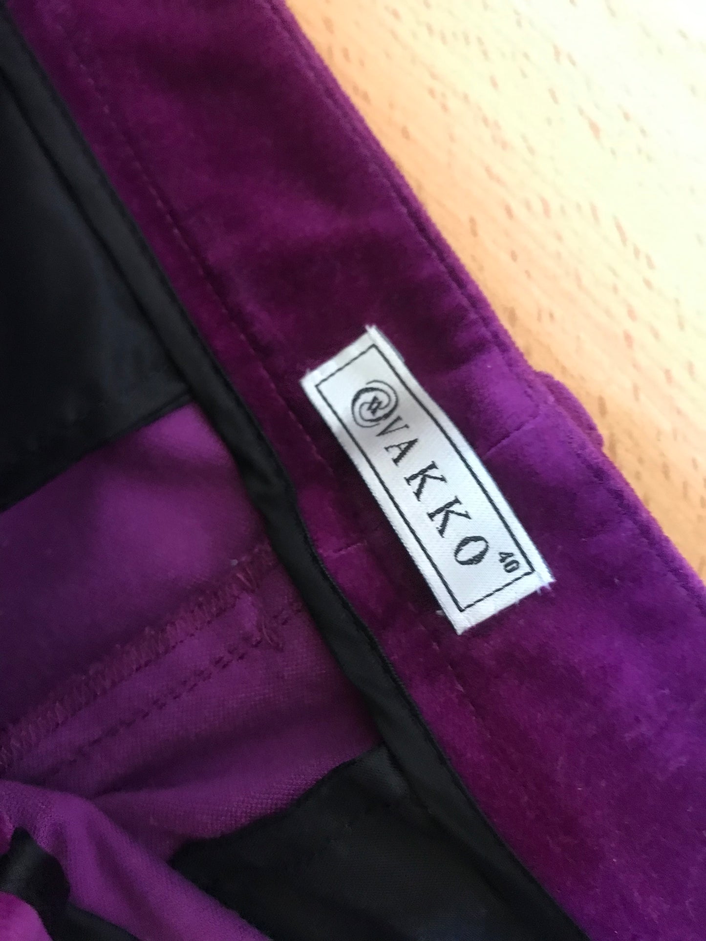 Purple velvet pants (L)