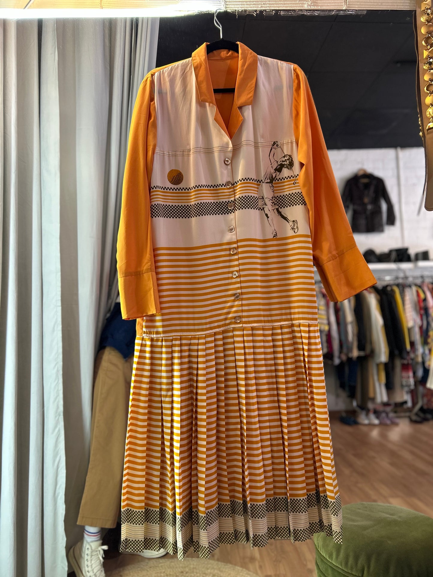 80s Vintage pleated dress