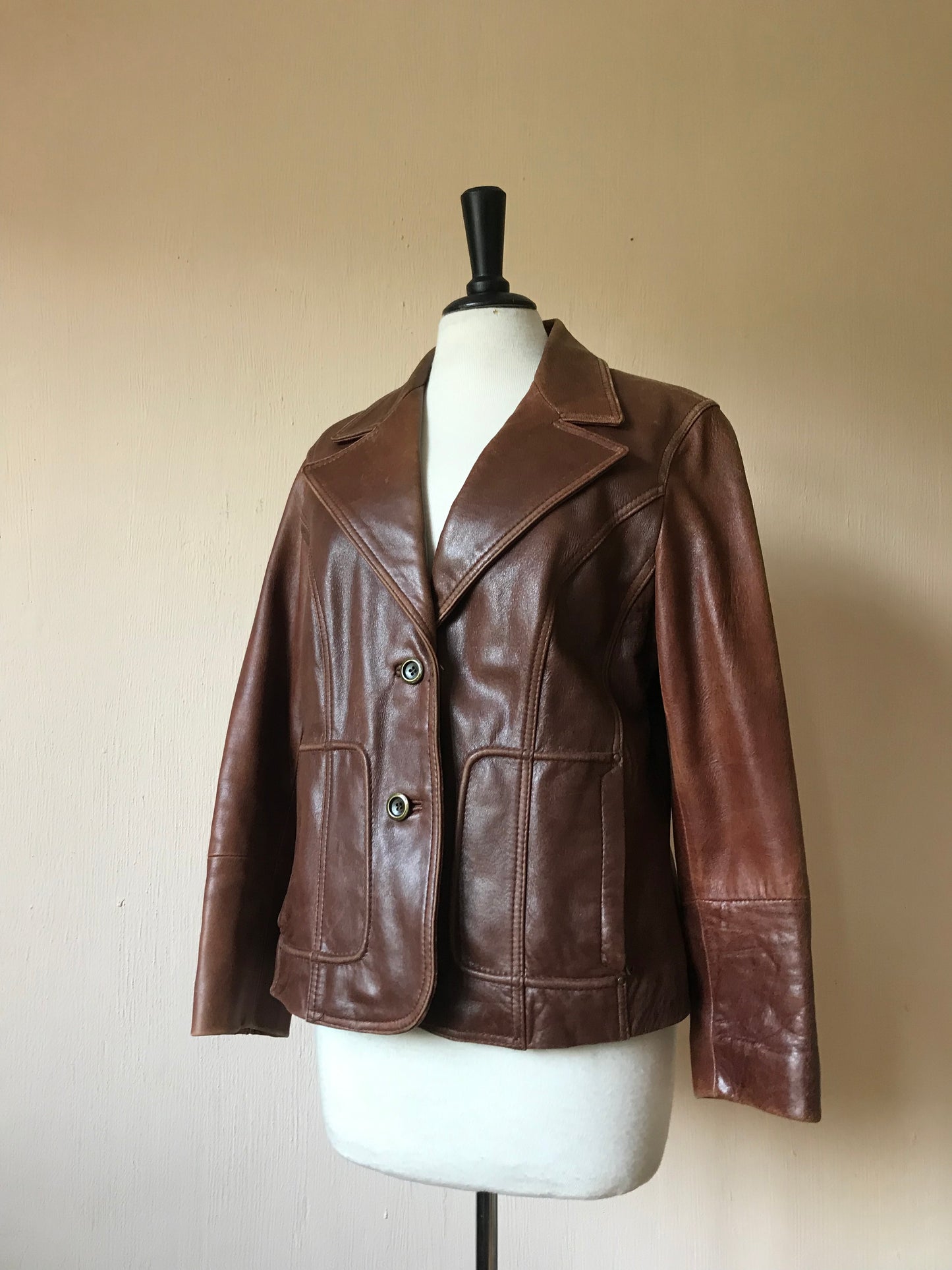 Vintage leather blazer