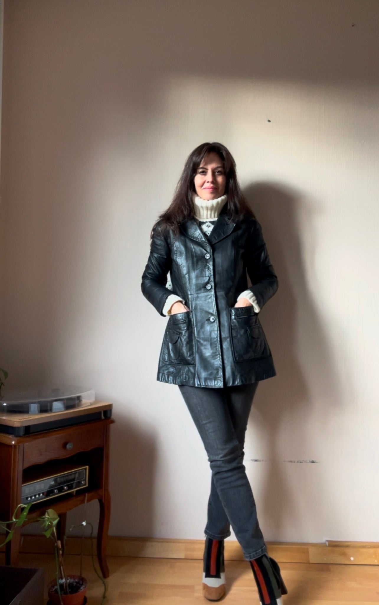 Vintage leather coat