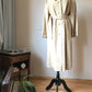 Suede look maxi vintage trenchcoat