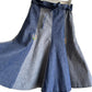 Vintage flared denim skirt