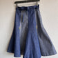 Vintage flared denim skirt