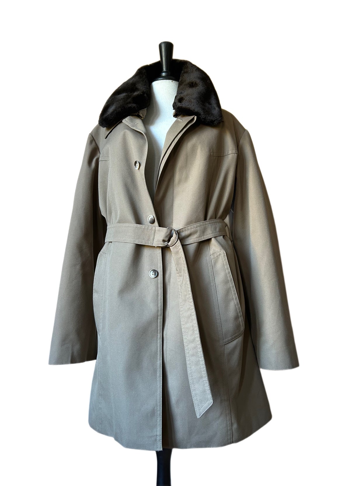 Trenchcoat with teddy bodywarmer