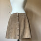 70s mini suede skirt