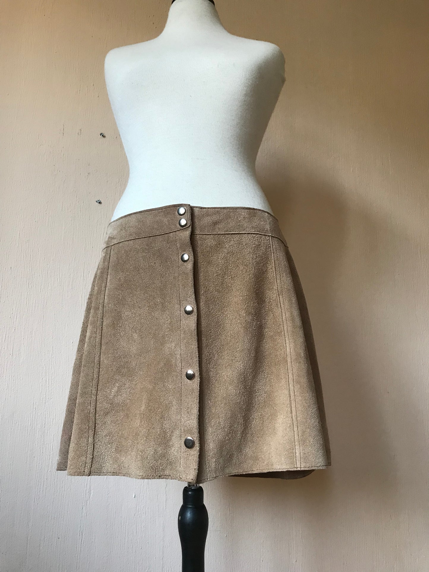 70s mini suede skirt