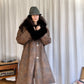 80s vintage winter coat (L)